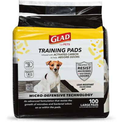 Glad for Pets Glad for Pets Micro-Defensive Technology Activated Carbon Dog Training Pads, 23 x 23-in, 100 count