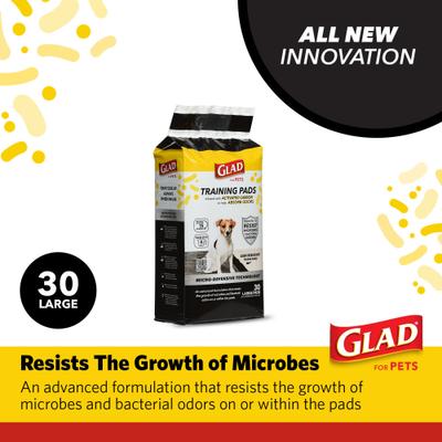 Show full view: Glad for Pets Micro-Defensive Technology Activated Carbon Dog Training Pads, 23 x 23-in, 30 count slide 6 of 10