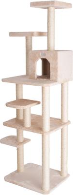 Show full view: GleePet 74-in Faux Fur Cat Tree & Condo, Beige slide 2 of 12