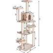 Show in main carousel: GleePet 74-in Faux Fur Cat Tree & Condo, Beige slide 9 of 12