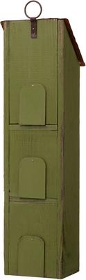 Show full view: Glitzhome Distressed Solid Wood Birdhouse, Green slide 6 of 7