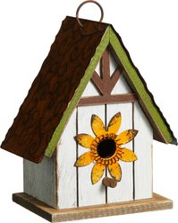 Glitzhome Distressed Solid Wood Birdhouse