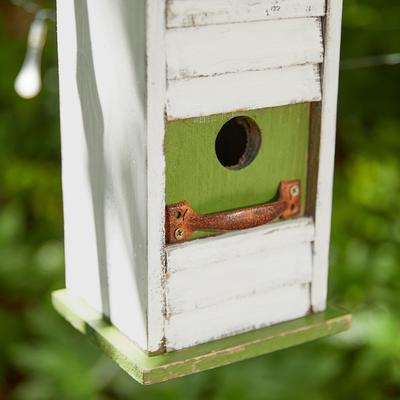 Show full view: Glitzhome Distressed Solid Wood Cottage Birdhouse slide 8 of 8