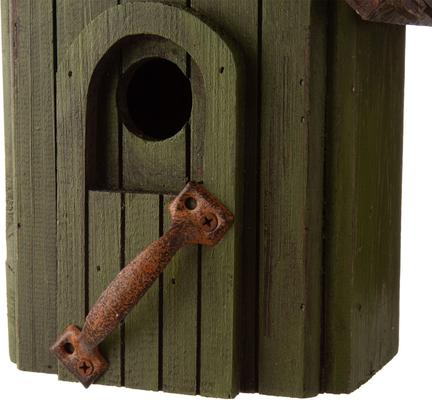 Show full view: Glitzhome Distressed Wooden Bird House, 11.61-in slide 6 of 9