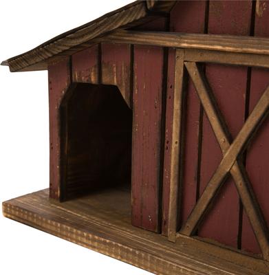 Show full view: Glitzhome Extra-Large Rustic Wood Barn Bird House, 20.67-in slide 6 of 8