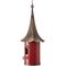 Show in main carousel: Glitzhome Farmhouse Metal Pagoda Birdhouse with Bronze Roof, Red slide 7 of 9