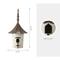 Show in main carousel: Glitzhome Farmhouse Metal Pagoda Birdhouse with Bronze Roof, White slide 2 of 9
