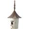 Show in main carousel: Glitzhome Farmhouse Metal Pagoda Birdhouse with Bronze Roof, White slide 6 of 9
