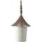 Show in main carousel: Glitzhome Farmhouse Metal Pagoda Birdhouse with Bronze Roof, White slide 7 of 9