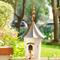 Show in main carousel: Glitzhome Farmhouse Metal Pagoda Birdhouse with Bronze Roof, White slide 8 of 9