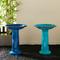 Show in main carousel: Glitzhome Faux Ceramic Tall Pedestal Bird Bath, Cobalt Blue slide 9 of 9