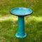 Show in main carousel: Glitzhome Faux Ceramic Tall Pedestal Bird Bath, Turquoise slide 6 of 9