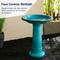 Show in main carousel: Glitzhome Faux Ceramic Tall Pedestal Bird Bath, Turquoise slide 4 of 9