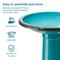 Show in main carousel: Glitzhome Faux Ceramic Tall Pedestal Bird Bath, Turquoise slide 3 of 9