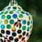Show in main carousel: Glitzhome Glass Hanging Dots & Ladybugs Mosaic Bird Feeder, Blue/Green slide 8 of 9