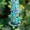 Show in main carousel: Glitzhome Glass Tall Hanging Mosaic Bird Feeder, Blue/Green slide 8 of 9