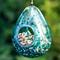 Show in main carousel: Glitzhome Glass Water Drop Hanging Bird Feeder, Blue slide 8 of 9
