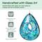 Show in main carousel: Glitzhome Glass Water Drop Hanging Bird Feeder, Blue slide 4 of 9