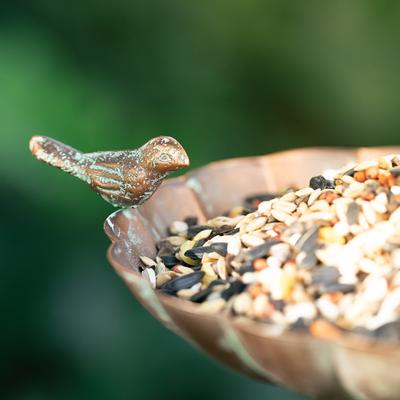 Show full view: Glitzhome Metal Faux Copper Patina Finish Hummingbird Hanging Bird Feeder slide 8 of 9