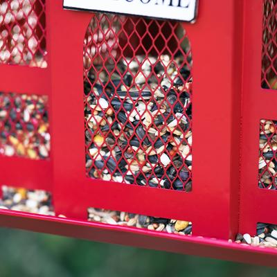 Show full view: Glitzhome Metal House Hanging Birdfeeder, Red slide 8 of 9