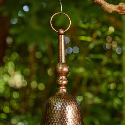 Show full view: Glitzhome Metal Washed Bell Roof Birdhouse, White slide 6 of 8