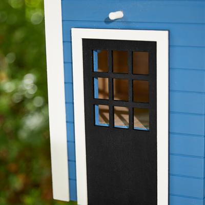 Show full view: Glitzhome Modern Functional Solid Wood Birdhouse, Blue slide 7 of 8