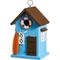 Show in main carousel: Glitzhome Modern Solid Wood Beach Hut Birdhouse, Blue slide 1 of 8