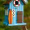 Show in main carousel: Glitzhome Modern Solid Wood Beach Hut Birdhouse, Blue slide 8 of 8