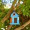 Show in main carousel: Glitzhome Modern Solid Wood Beach Hut Birdhouse, Blue slide 5 of 8