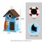 Show in main carousel: Glitzhome Modern Solid Wood Beach Hut Birdhouse, Blue slide 2 of 8