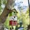Show in main carousel: Glitzhome Multicolored Distressed Solid Wood Three-Story Villa Decorative Outdoor Garden Birdhouse, Green slide 4 of 9
