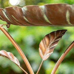 Glitzhome Multifunctional 2-in-1 Metal Faux Copper Patina Finish Bird Feeder slide 2 of 9