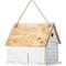 Show in main carousel: Glitzhome Oversized Distressed Solid Wood Cottage Birdhouse with Natural Wood Roof, White slide 7 of 9