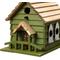 Show in main carousel: Glitzhome Oversized Washed Distressed Solid Wood Church Decorative Outdoor Garden Birdhouse, Green slide 8 of 9