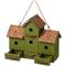 Show in main carousel: Glitzhome Oversized Washed Distressed Solid Wood Villa Decorative Outdoor Garden with Drawer-Shaped Birdfeeder Birdhouse, Green slide 7 of 9