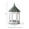 Show in main carousel: Glitzhome Patina Metal Roof Solid Wood Gazebo Tray Bird Feeder, White slide 2 of 10