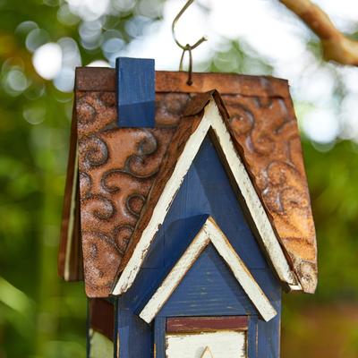 Show full view: Glitzhome Patriotic Distressed Wood Birdhouse slide 6 of 8