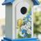 Show in main carousel: Glitzhome Stylish Distressed Solid Wood Decorative with Elegant Daisy & Butterfly Pattern Birdhouse, White slide 6 of 9