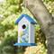 Show in main carousel: Glitzhome Stylish Distressed Solid Wood Decorative with Elegant Daisy & Butterfly Pattern Birdhouse, White slide 5 of 9