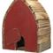 Show in main carousel: Glitzhome Unique Arched Roof Barn Distressed Solid Wood Decorative Outdoor Garden Birdhouse, Red slide 8 of 9