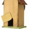 Show in main carousel: Glitzhome Washed Distressed Solid Wood Birdhouse with 3D Tree & Bird, Yellow slide 8 of 9
