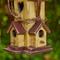 Show in main carousel: Glitzhome Washed Distressed Solid Wood Cottage Birdhouse with Rattan, Yellow slide 7 of 7