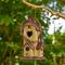 Show in main carousel: Glitzhome Washed Distressed Solid Wood Cottage Birdhouse with Rattan, Yellow slide 3 of 7