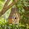 Show in main carousel: Glitzhome Washed Distressed Solid Wood Decorative Outdoor Garden with Natural Wood Pallet Roof Birdhouse, Yellow slide 4 of 10