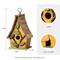 Show in main carousel: Glitzhome Washed Distressed Solid Wood Decorative Outdoor Garden with Natural Wood Pallet Roof Birdhouse, Yellow slide 2 of 10