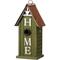 Show in main carousel: Glitzhome Washed Distressed Solid Wood HOME Inspiration Single Family Decorative Outdoor Garden Birdhouse, Green slide 1 of 9
