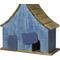 Show in main carousel: Glitzhome Washed Distressed Solid Wood Two-Story Townhouse Garden with 3D Flowers Birdhouse, Blue slide 8 of 10