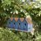 Show in main carousel: Glitzhome Washed Retro Distressed Solid Wood 4-Room Townhouse Garden with Perch Birdhouse, Blue slide 3 of 9