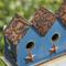 Show in main carousel: Glitzhome Washed Retro Distressed Solid Wood 4-Room Townhouse Garden with Perch Birdhouse, Blue slide 5 of 9