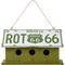 Show in main carousel: Glitzhome Wood & Metal License Plates Birdhouse, Green slide 1 of 6